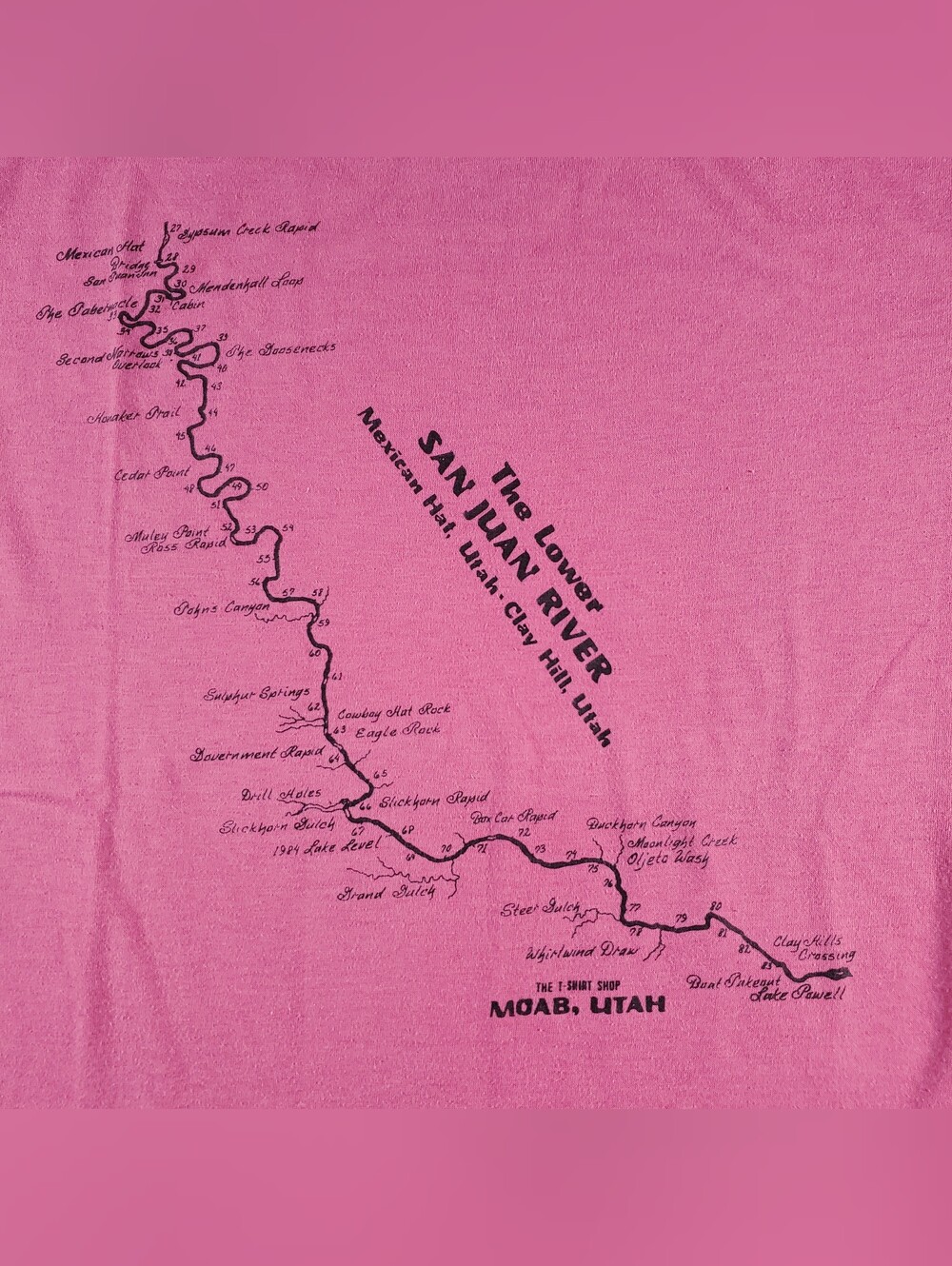 Vintage 90s San Juan River Moab Utah T-shirt Made In USA Single-Stitch XS READ - Picture 7 of 8